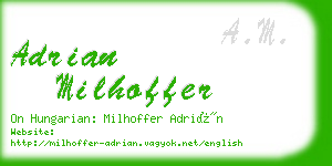 adrian milhoffer business card